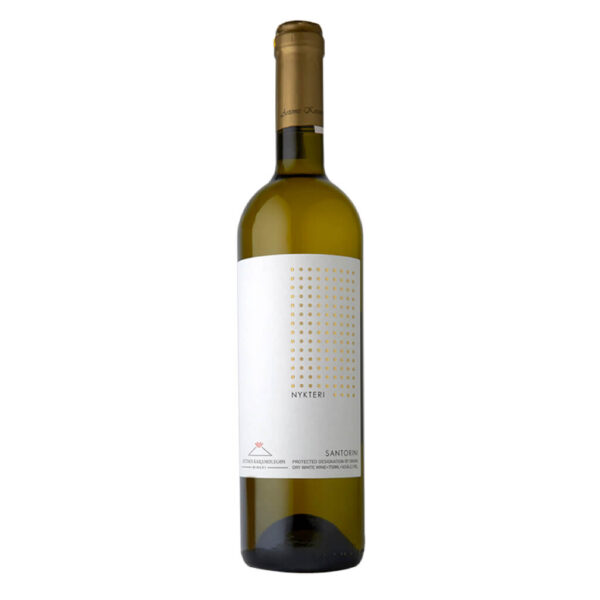 Nykteri Santorini PDO (90% Assyrtiko -10% Athiri-Aidani) Karamolegos blanc 2017