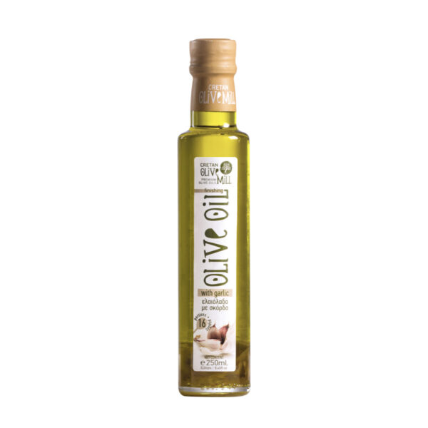 Huile d'olive extra vierge à l'ail Cretan Olive Mill 25cl