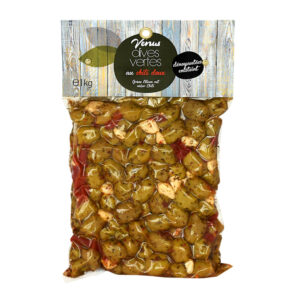 Olives vertes dénoyautées au Chili Hellenic C. 1kg