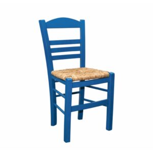 Chaise bleu claire en bois