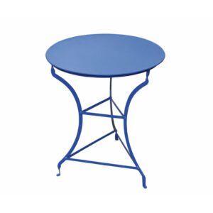 Table bleue métallique
