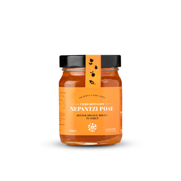 Oranges amères (neratzaki) confites en sirop ''Myrovolos Chios'' 450g