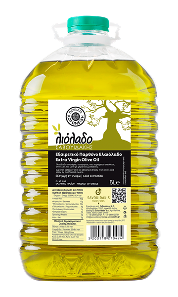 Huile d'olive extra vierge Liolado Savouidakis PET 5L